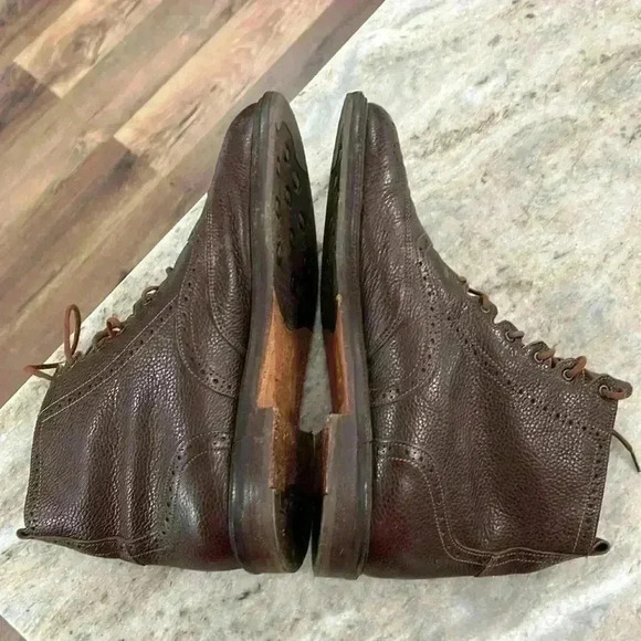 Kenneth Cole Vintage Brown Leather Lace Up Boots - Picture 6 of 15